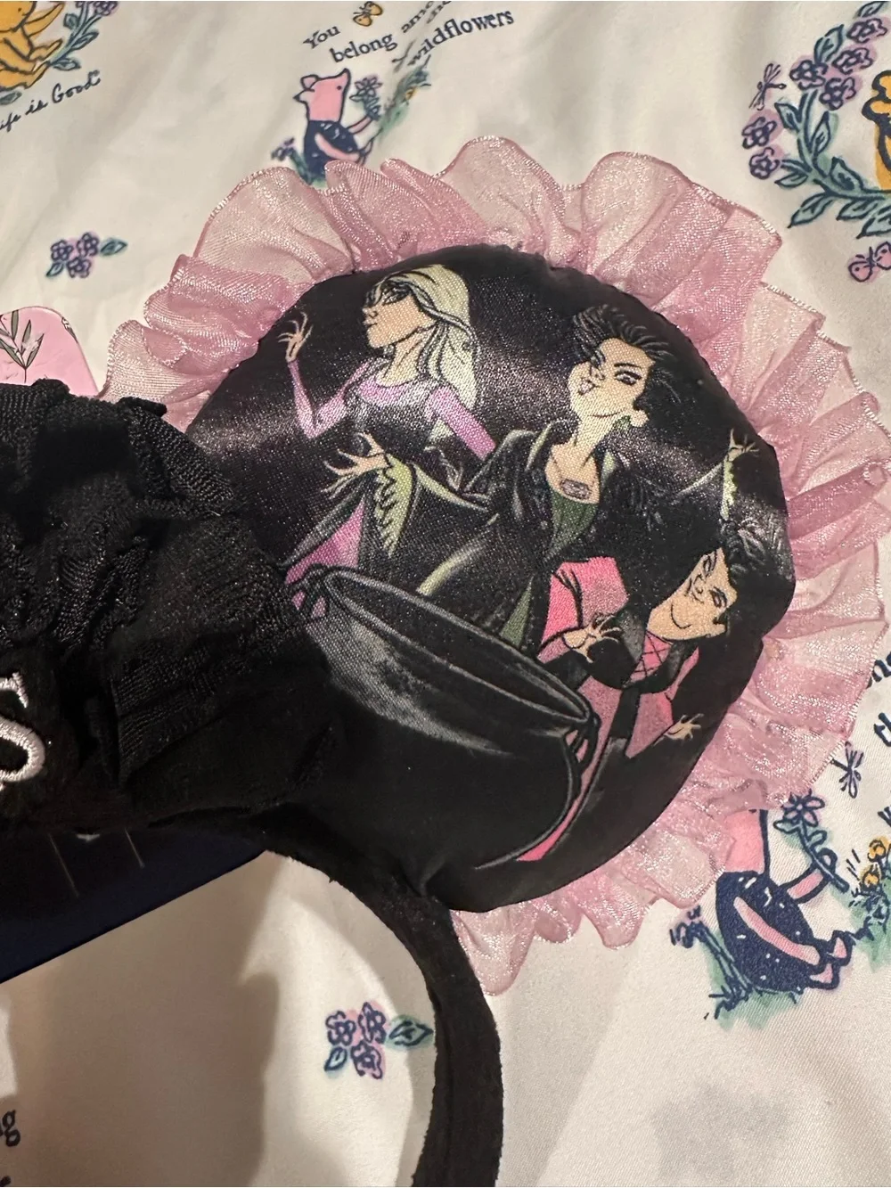Disney Hocus Pocus x Primark Black & Pink Minnie-Style Ears Headband NEW